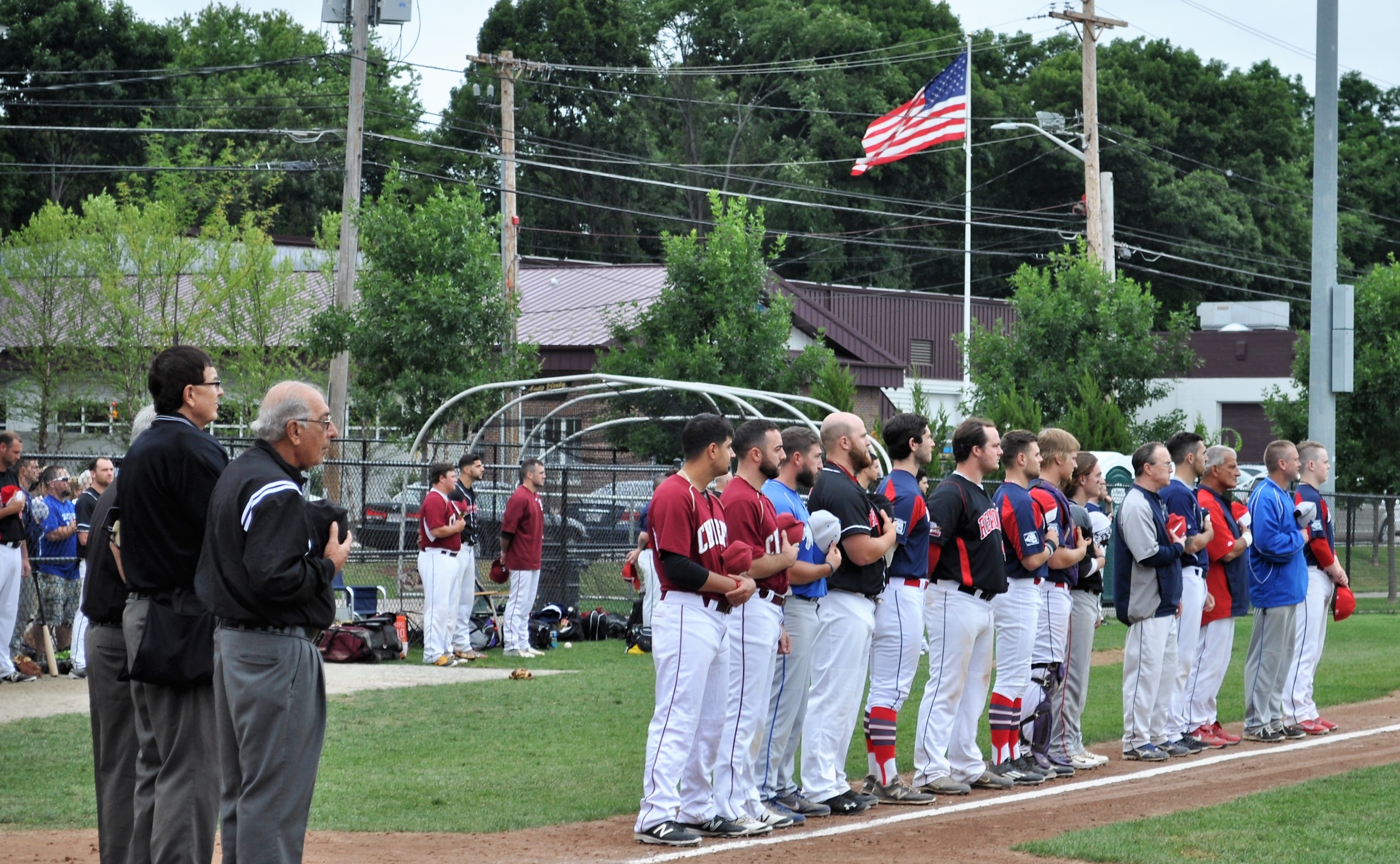 2016 ICL All-Stars lineup for national anthem.